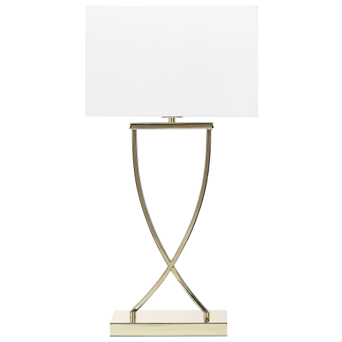 Beliani Table Lamp YASUNI Metal White/ Gold