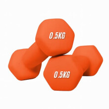 Neoprene Dumbbells 0.5KG x 2 Weights Iron Hand Aerobic Workout Fitness Gym | Comfortable To Hold and Soft on Floors Excellent Fitness Accessories For