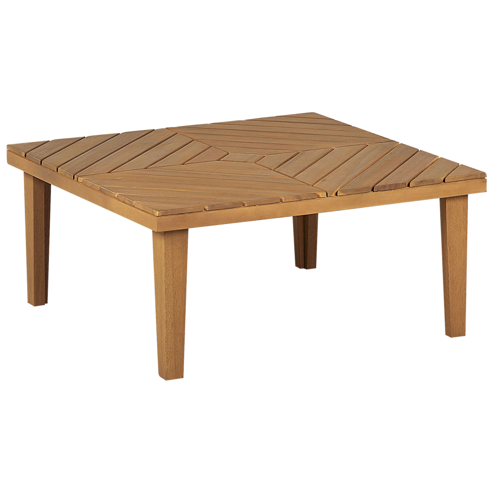 Beliani Garden Coffee Table Baratti 70 Cm 70 Cm Acacia Wood Brown