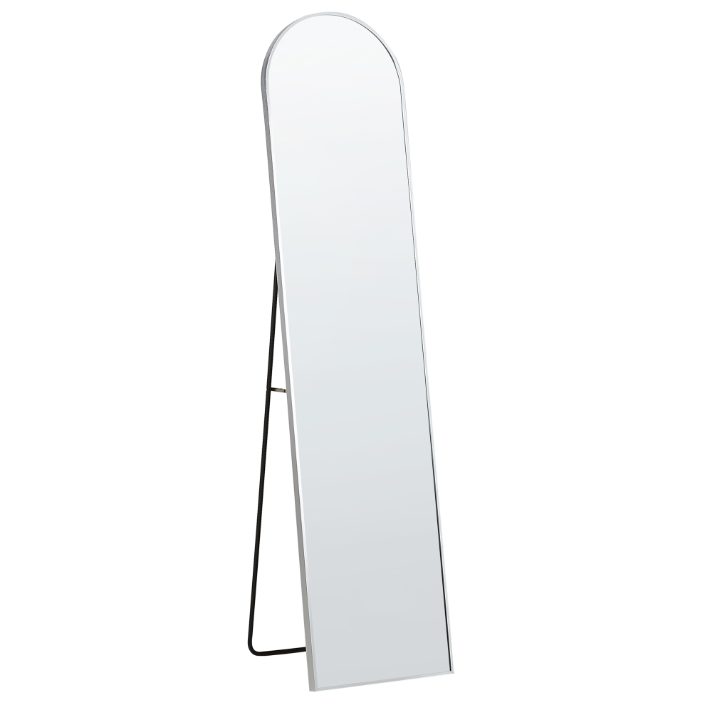 Beliani Standing Mirror Bagnolet 150 Cm Metal Silver