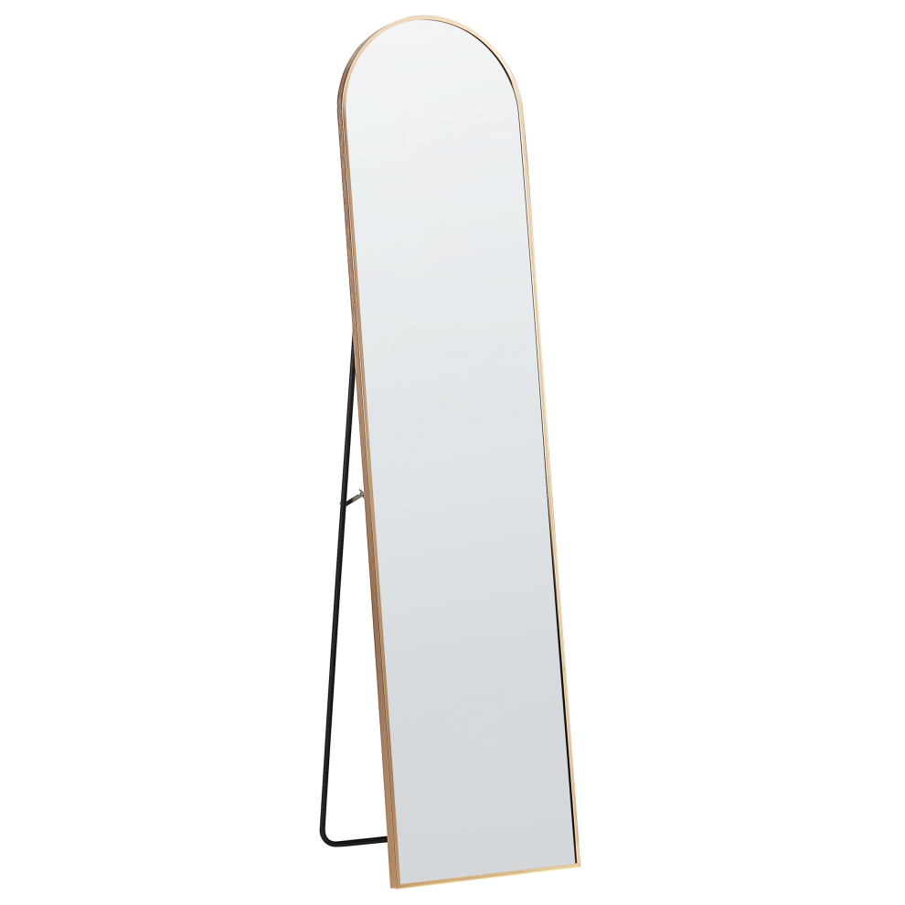 Beliani Standing Mirror Bagnolet 150 Cm Metal Gold