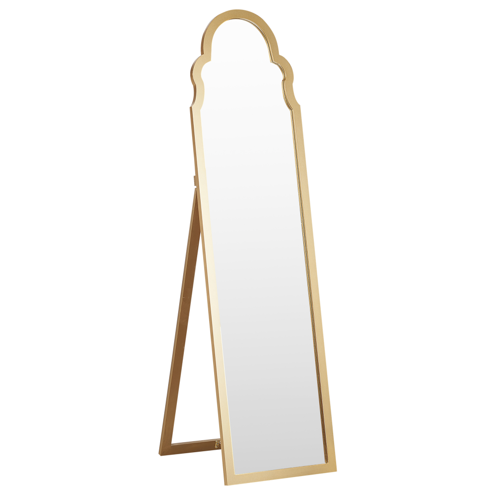 Beliani Standing Mirror Chatillon 150 Cm Gold
