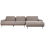 Beliani Corner Sofa 4 Seater MARIFERD Fabric Light Brown Left Hand 1