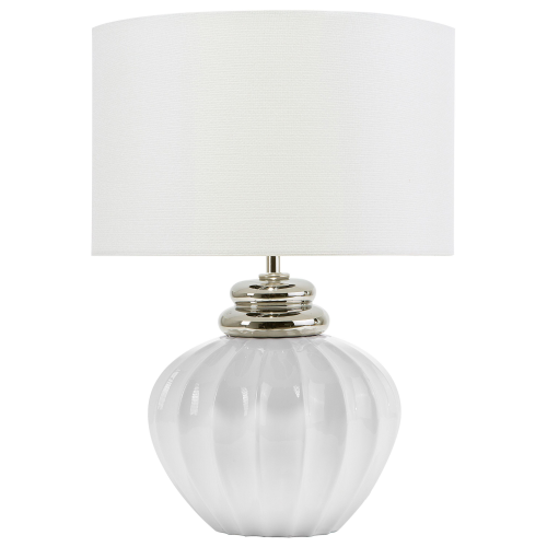 Beliani Table Lamp NERIS Ceramic Off-White