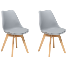 Set of 2 Dining Chairs DAKOTA II Grey