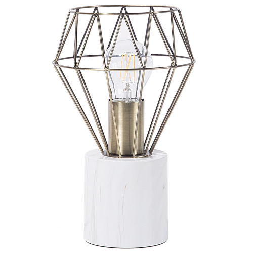 Beliani Table Lamp MOONI Metal Brass