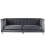 Beliani Sofa 3 Seater ARVIKA Velvet Dark Grey 1