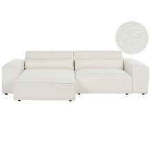Modular Corner Sofa 3 Seater HELLNAR Right Hand Off-White Boucle