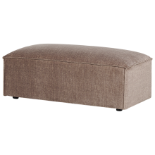 Ottoman HELLNAR Fabric Light Brown