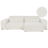 Beliani Modular Corner Sofa 3 Seater HELLNAR Left Hand Off-White Boucle 1