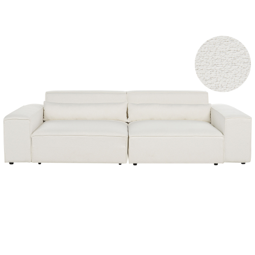 Beliani Modular Sofa 2 Seater HELLNAR Off-White Boucle