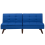 Beliani Sofa Bed 3 Seater RONNE Fabric Navy Blue 1