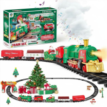 Christmas Train Set With Steam Lights & Music