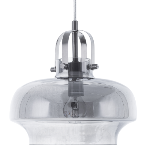 Beliani Pendant Lamp WILTZ Glass Light Grey