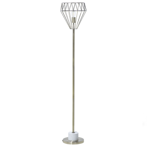 Beliani Floor Lamp MOONI Metal Brass