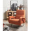 Beliani Armchair SVALOV Corduroy Orange 2