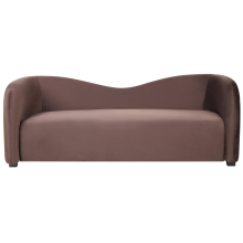 Sofa 3 Seater VELTADA Velvet Dark Brown