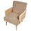 Beliani Armchair HOJBY Boucle Beige 6