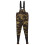 VidaXL vidaXL Chest Waders with Boots PVC Coated Polyester Size 44 Camouflage 4