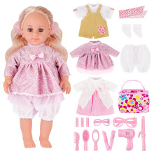 Baby Doll Playset Includes Stylish Outfits Pink