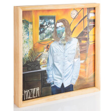 Picture Frame for Vinyl Records Vinyl Stand Pine Wood 31x31 cm — wooden vinyl frame, record display stand