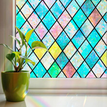 Linarun Rainbow Window Film Self-Adhesive 3D Privacy Effect 50x300 cm Linarun — window film, privacy film, static film