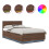 VidaXL vidaXL Bed Frame with Headboard Brown Oak 120 x 190 cm Engineered Wood 4