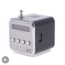 TD-V26 Portable Mini Bluetooth Speaker with Screen FM Radio MP3 Player Support TF Card for Laptop Phone