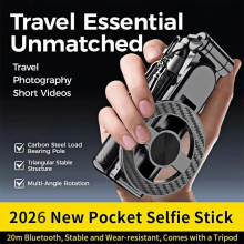 4-in-1 Multifunctional Magnetic mini Selfie Stick with 360 Rotation Wireless Bluetooth Control Magnetic Phone Holder
