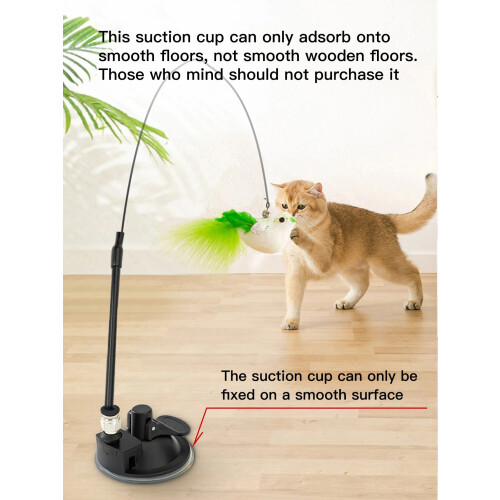 1pcs  Cat Interactive Toy Simulate Bird Interactive Sucker Feather Bell Funny Cat Toys