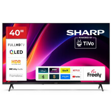 SHARP 40 Inch QLED TV Full HD TiVo Frameless Smart TV 40HE3245K 3 HDMI Inputs