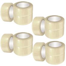 12 ROLLS OF BUFF CLEAR PARCEL PACKING TAPE PACKAGING CARTON SEALING 48MM X 66M