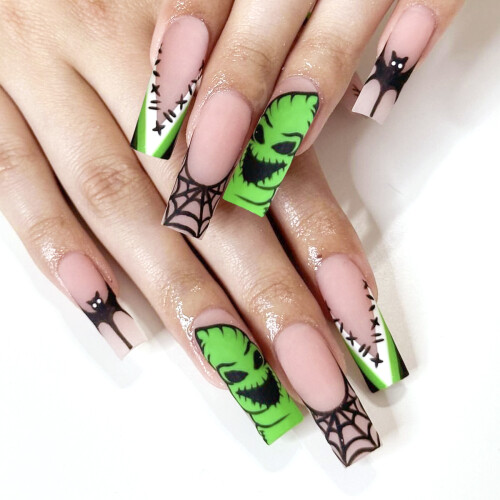 Halloween Spider Web Press on Nails 1