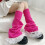 Esthetische JK Knit Stretch Beenwarmers Boot Manchetten-Wit 7