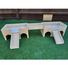 Double Guinea Pig Castle. With connecting Bridge. ( my original designs)