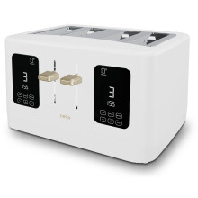 Cello TR186 Digital 4 Slice Toaster Touch Control Wide Slots Bagel Function