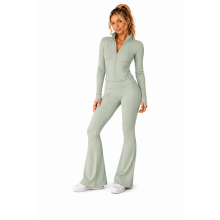 (M-L, Green - CH101) Ladies Gym Tracksuit Workout Top & Running Shorts