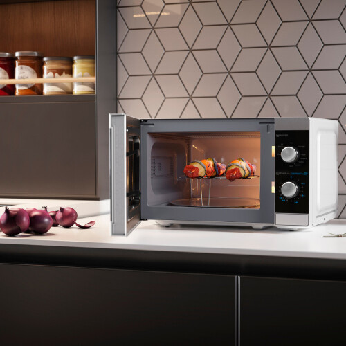 Sharp SHARP Compact Microwave Oven with 1000W Grill 20L 800W Dial Controls YC-MG01U-S 2