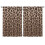 Brown Gradient Leopard Print Blackout Curtains 2 Panels 1