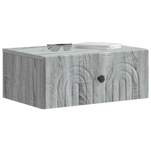 VidaXL vidaXL Wall-Mounted Bedside Cabinet 2 pcs Grey Sonoma Engineered Wood 1