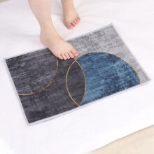 Black Floral Vintage Area Rug Non-Slip 15.7 x 23.6 Inch