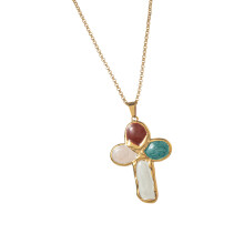 Modern Crucifix Design Pendant Necklace Lightweight-Color