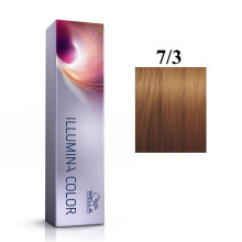Vopsea permanentă de păr, Wella Professionals, Illumina Color, 7/3 Golden Medium Blond, 60 ml