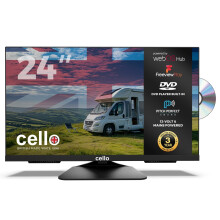 Cello 24 inch Smart 12 Volt TV DVD Player MOTORHOME CARAVAN TV HDMI USB & SAT