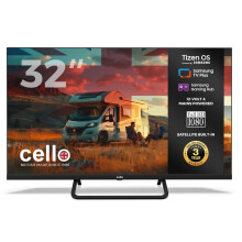 Cello CTRAV32TZ 32 inch Smart 12v TV TIZEN OS Samsung Plus Traveller Frameless