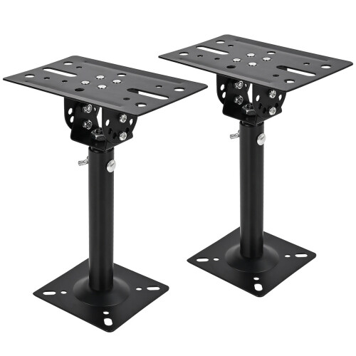 2PC Telescopic Speaker Wall Ceiling Mount Stand Adjustable Swivel Tilt Bracket