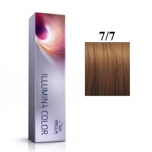 Vopsea permanentă de păr, Wella Professionals, Illumina Color, 7/7 Medium Brown Blonde, 60 ml