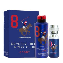 Gift Set Beverly Hills Polo Club: 1982 - Sport 8 Eau De Toilette For Men 100 ml + 1982 - Sport 8 Anti-Perspirant Deodorant Spray For Men 175 ml