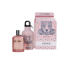 Eau De Toilette, Ikks, For Women, 100 ml + Little Woman, GWP Glass Water Bottle Pink