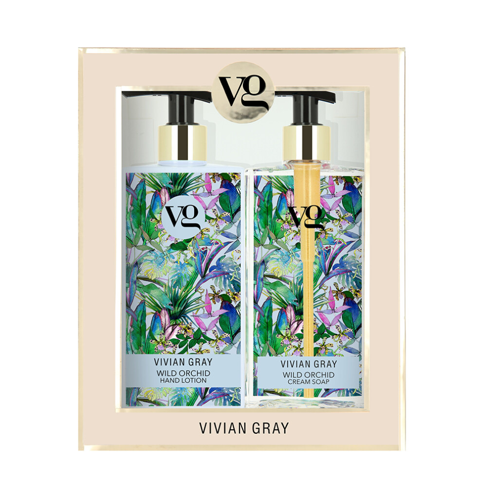 Photos - Shower Gel Vivian Gray Set : Wild Orchid Hydrating Hand Lotion 350 ml + Wild Orchid Cleansing Liquid Soap 350 ml